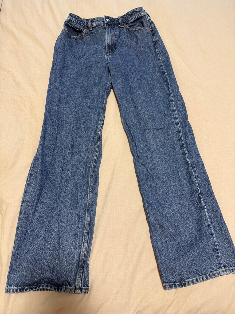 Abercrombie & Fitch Curve Love High Rise Loose Fit Dark Wash Jean